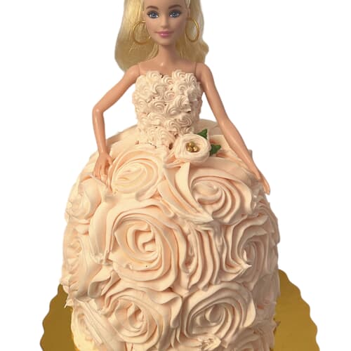 Barbie Cake serves up to 20 guests (Barbie Doll included)