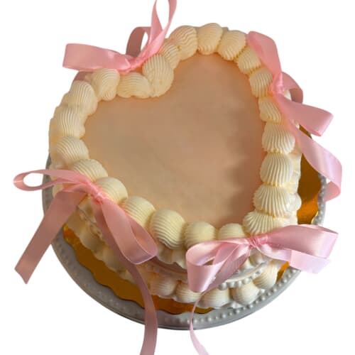 🎀 Hearts and Bows SWEET HEART Cake