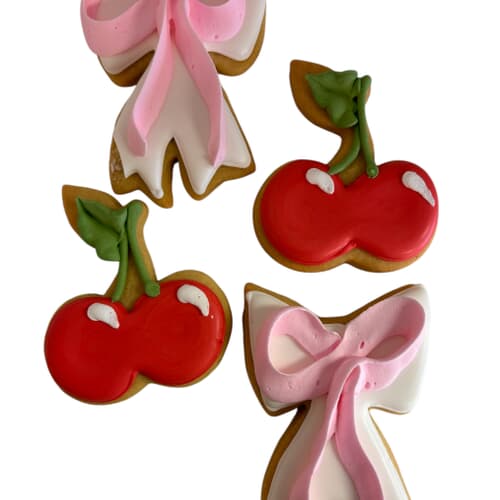 🍒🎀 Cherry & Bow Sugar Cookies