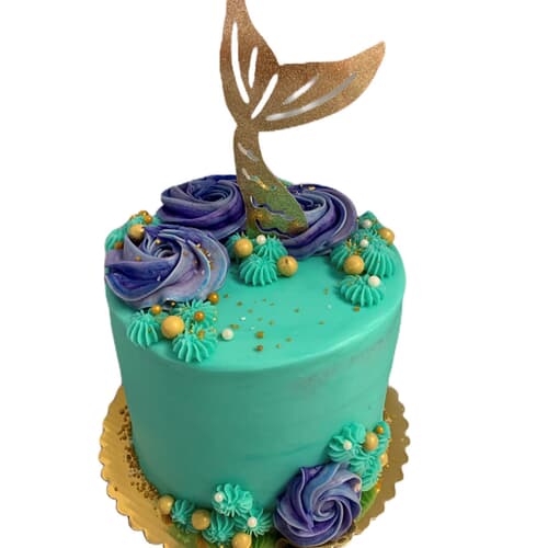 Mermaid cake 6-Inch double layer seves 15