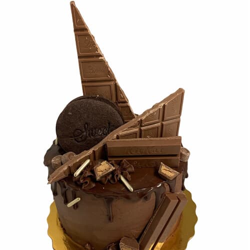 Chocolate Drip Cake 6-Inch Double Layer servs 12-15