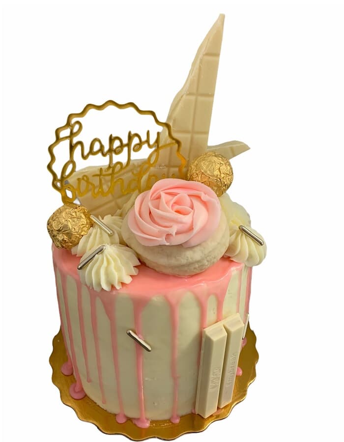 Pretty in PINK Drip Cake 6-Inch dbl layer serves 12-15