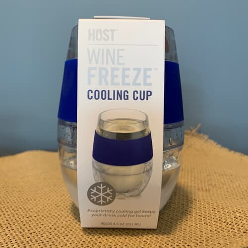 Wine Freeze Cooling Cup (Clear with Blue Band)