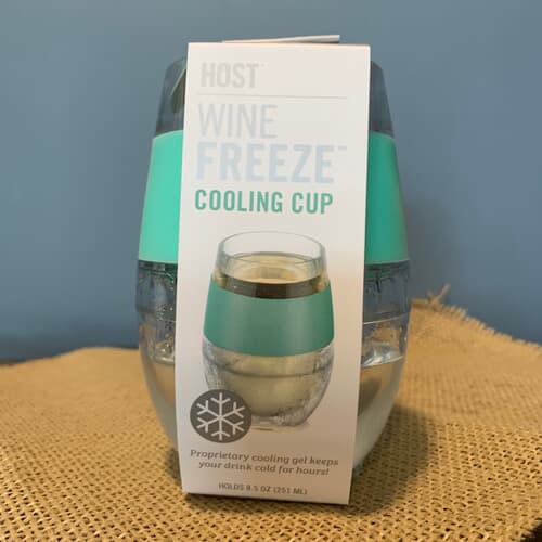 Wine Freeze Cooling Cup (Clear with Mint Band)
